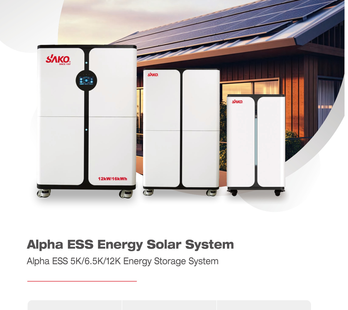 Домашние системы хранения энергии SAKO Alpha-ESS 5–12 кВт