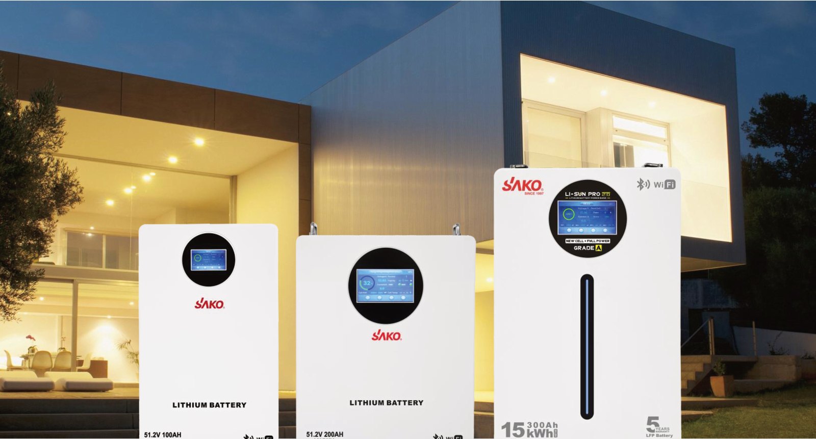 Аккумулятор LiFePO4 SAKO Li-Sun Pro 51,2 В 100 А·ч (5,12 кВт·ч) для солнечной станции