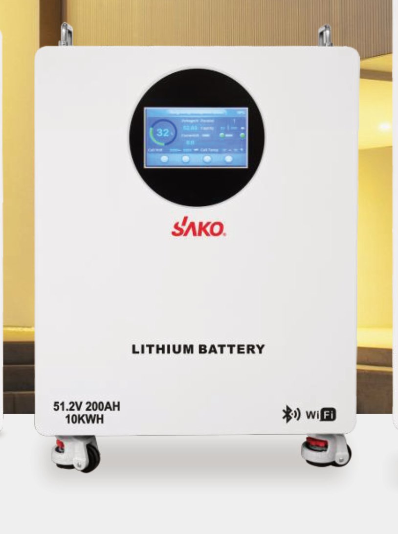 SAKO Li-Sun Pro LiFePO4 battery 51.2 V 200 Ah (10,24 kWh) for solar energy storage