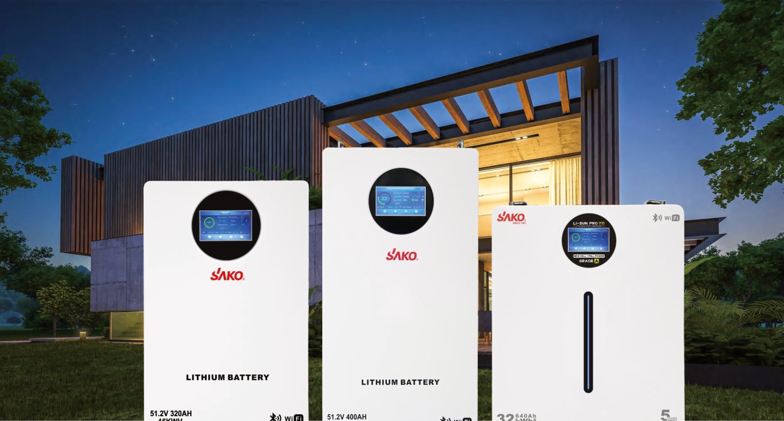 SAKO Li-Sun Pro LiFePO4 battery 51.2 V 320 Ah (16,38 kWh) for solar energy storage