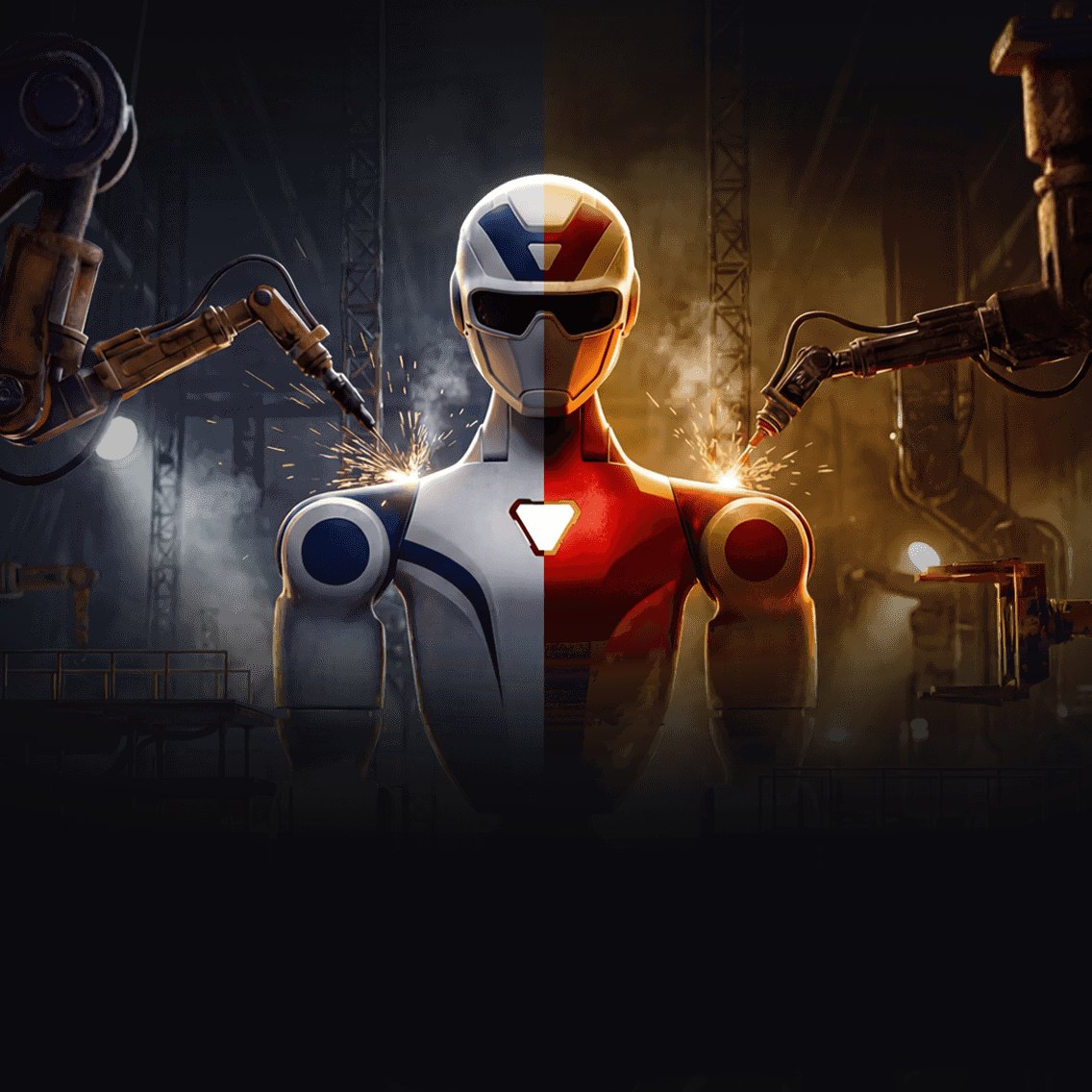 Unitree R1 humanoid robot, red-gold (26 DOF)