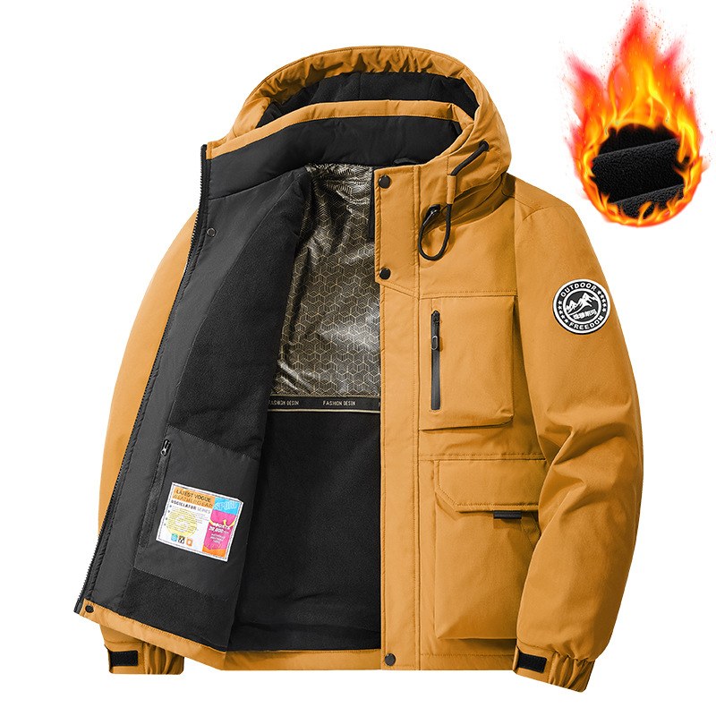 Зимняя утеплённая куртка 99668 на флисе, размеры M–6XL