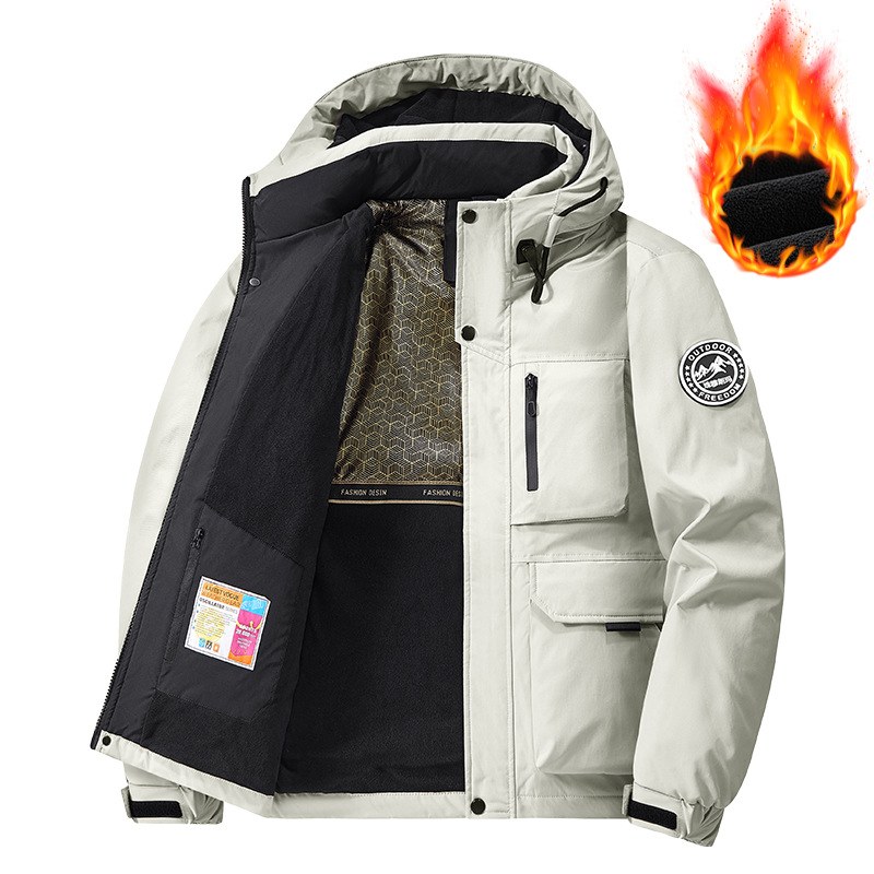 Зимняя утеплённая куртка 99668 на флисе, размеры M–6XL