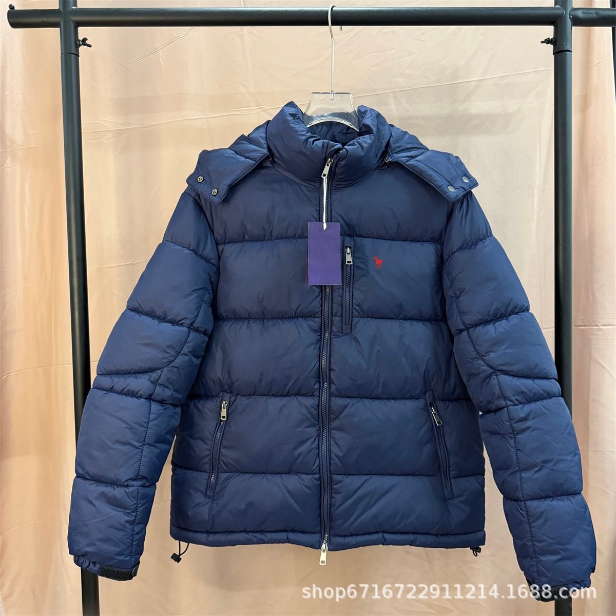 Insulated hooded jacket 107640, matte and glossy, sizes S–XL