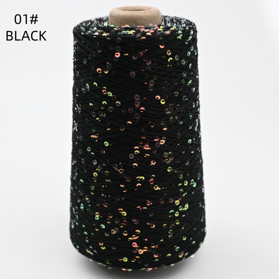 Пряжа Tencel с пайетками 3 мм, 100 г / 800 м