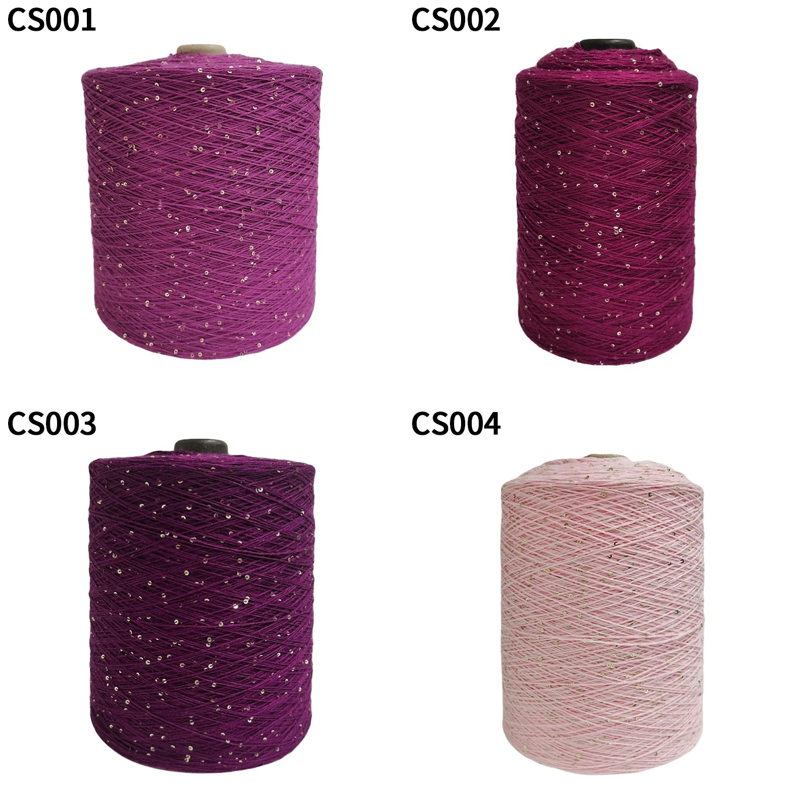 Yarn with 2 mm sequins, 80 colours