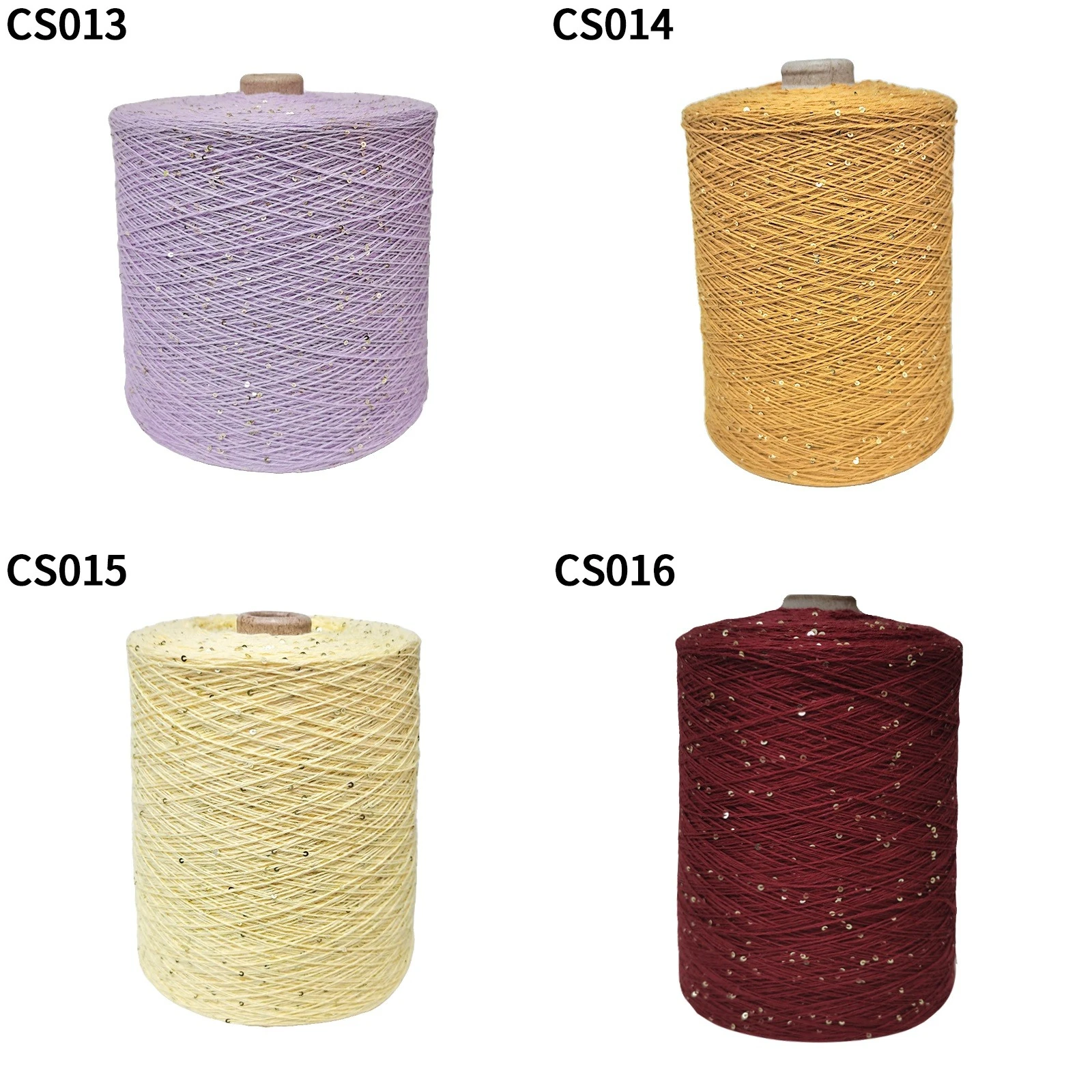 Yarn with 2 mm sequins, 80 colours