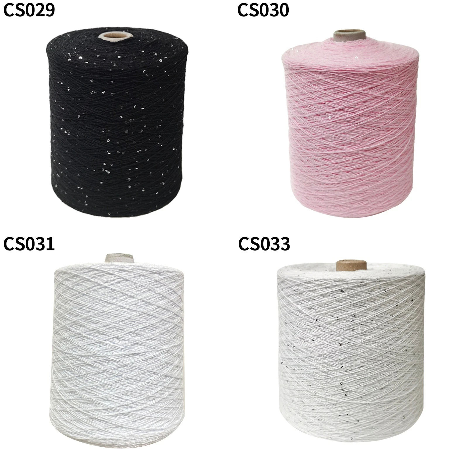 Yarn with 2 mm sequins, 80 colours