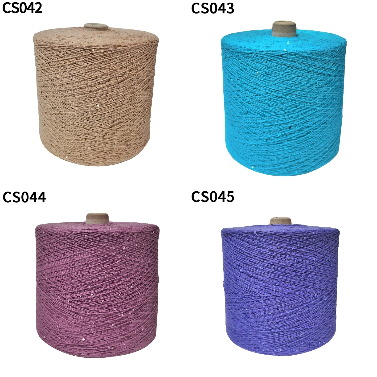 Yarn with 2 mm sequins, 80 colours