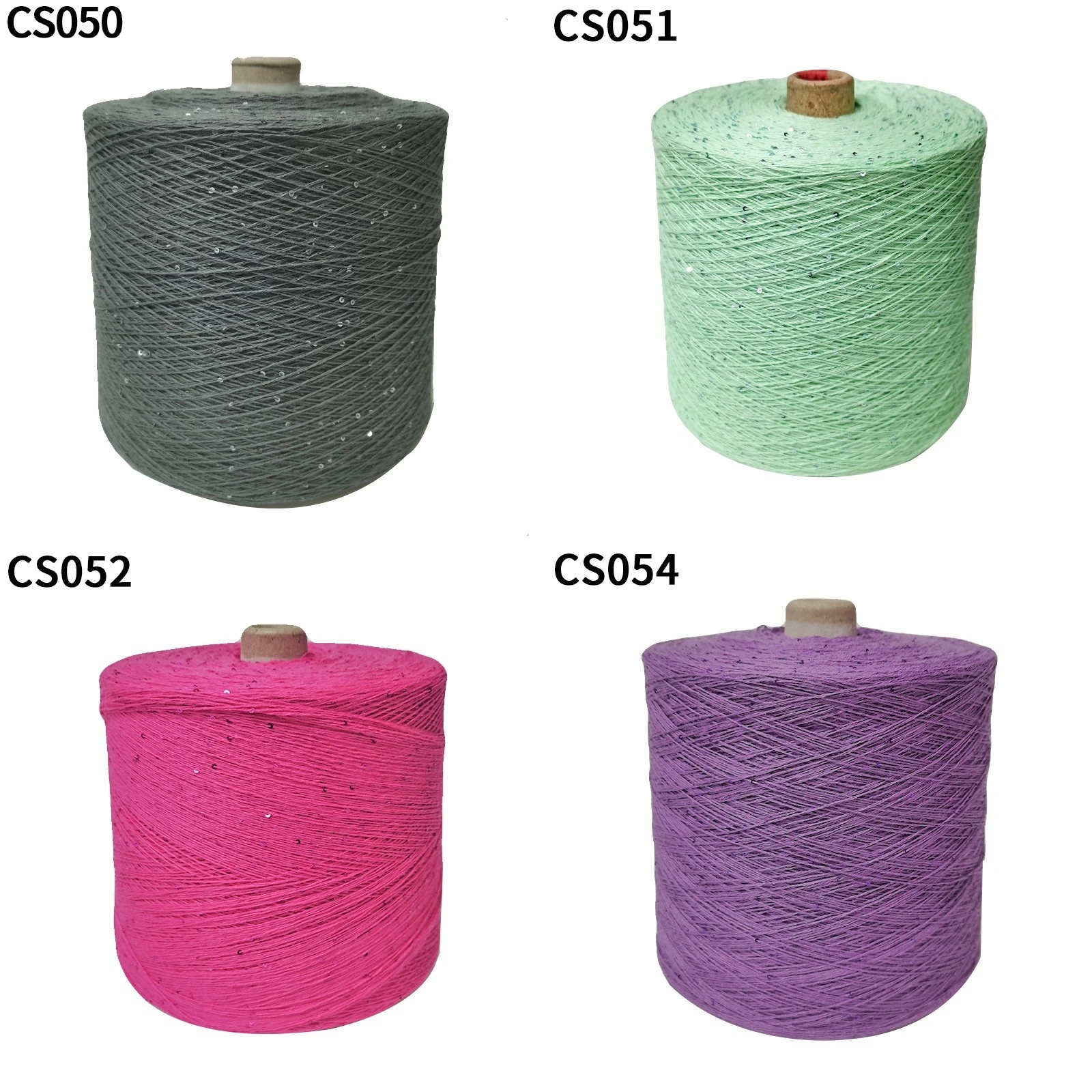 Yarn with 2 mm sequins, 80 colours