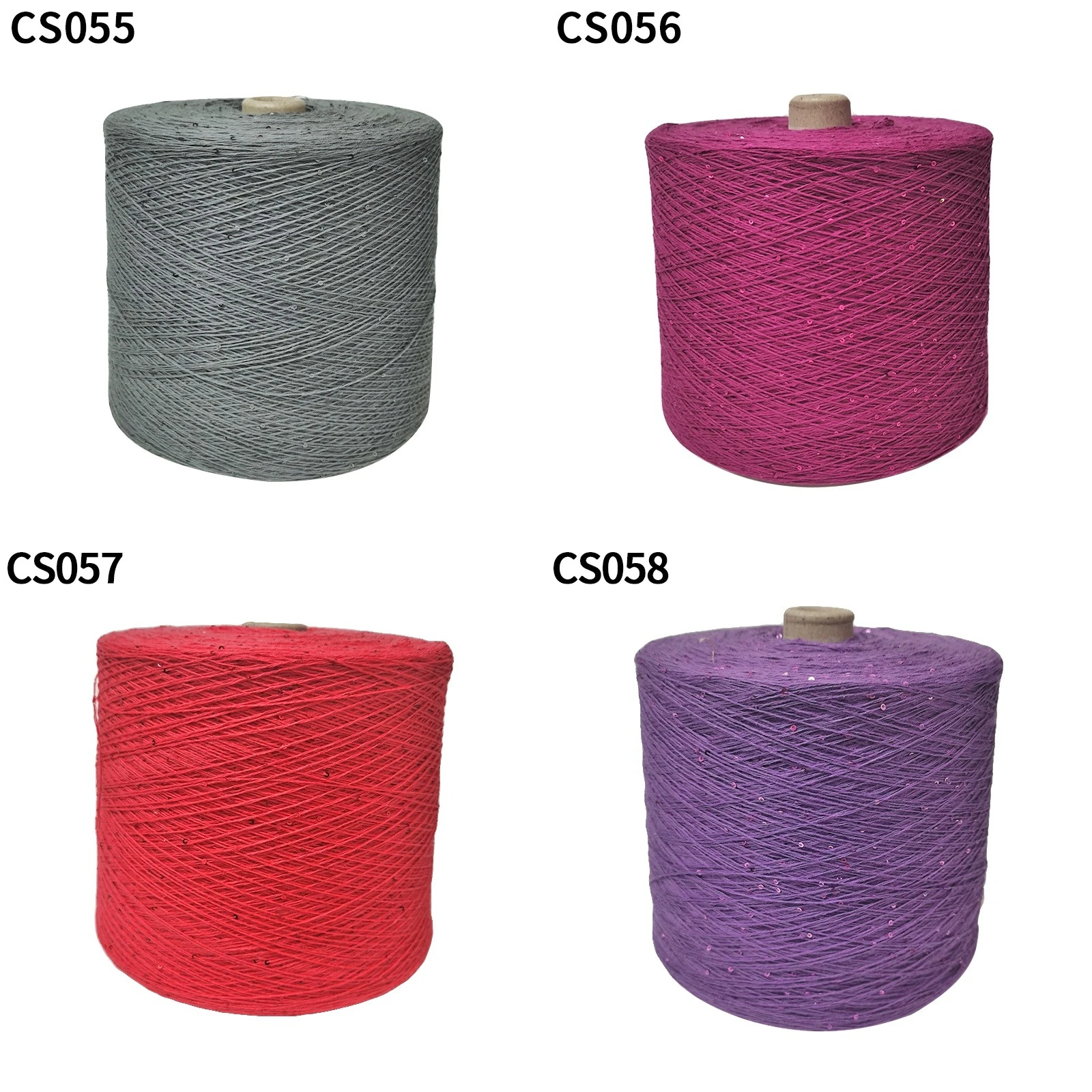 Yarn with 2 mm sequins, 80 colours