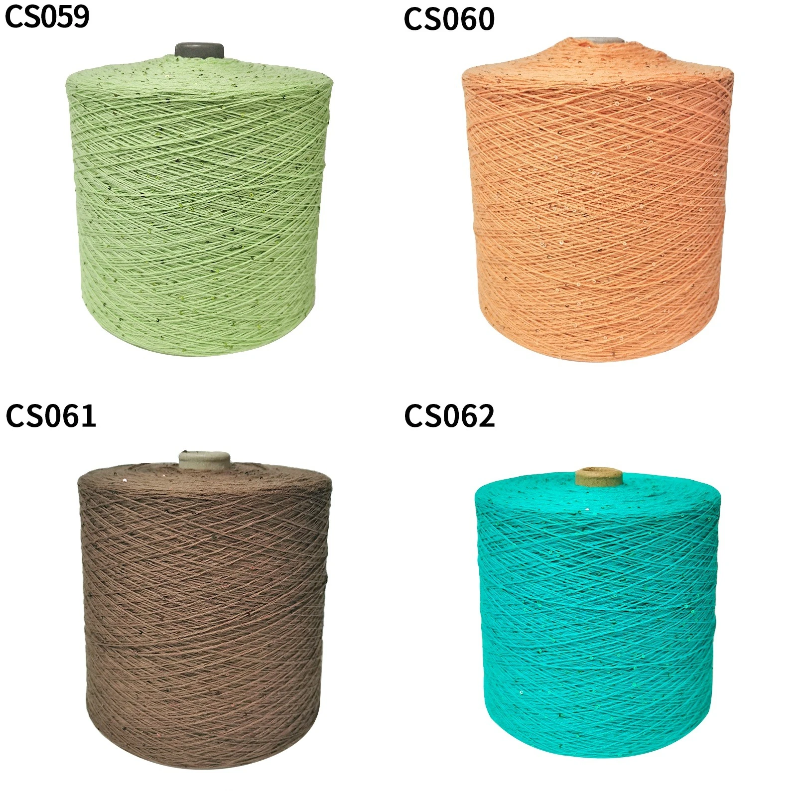 Yarn with 2 mm sequins, 80 colours