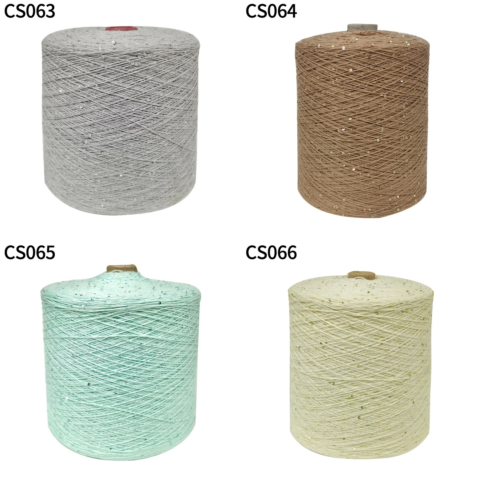 Yarn with 2 mm sequins, 80 colours