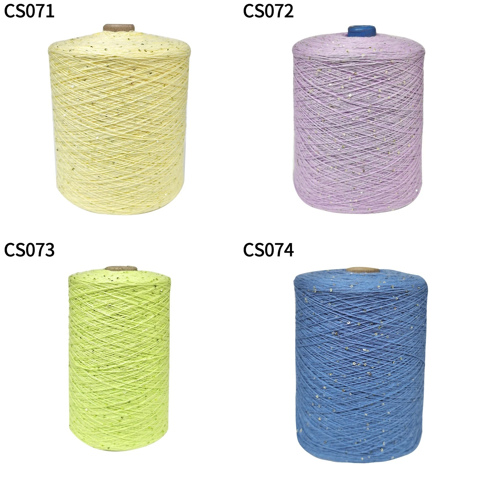 Yarn with 2 mm sequins, 80 colours