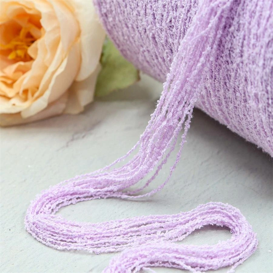 Boucle yarn, 7.5 Nm, 90% cotton / 10% nylon, 100 g / 750 m